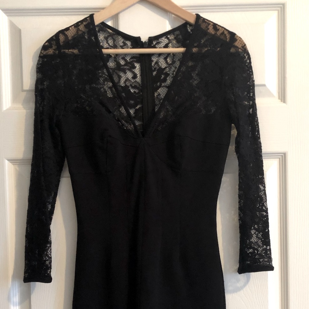 Robert Rodriguez: black dress with lace details